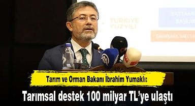 Bakan Yumaklı: Tarımsal destek 100 milyar TL'ye ulaştı