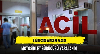 Basın Caddesindeki Kazada Motosiklet Sürücüsü Yaralandı