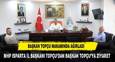 Başkan Topçu ve İş İnsanı Eroğlu’ndan Dinar Belediye Başkanı Topçu’ya Hayırlı Olsun Ziyareti