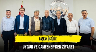 Başkan Üstün’e Uygur ve Camfener’den Ziyaret