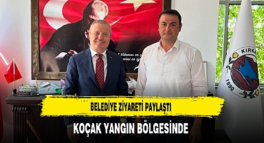 Belediye Ziyareti Paylaştı Koçak Yangın Bölgesinde