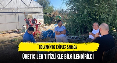 Bolvadin’de Ekipler Sahada Üreticiler Titizlikle Bilgilendirildi