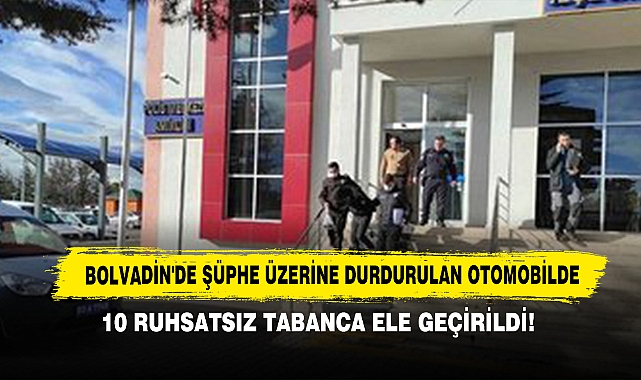 Bolvadin'de Şüphe Üzerine Durdurulan Otomobilde 10 Ruhsatsız Tabanca Ele Geçirildi!