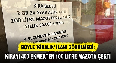 BÖYLE ’KİRALIK’ İLANI GÖRÜLMEDİ: