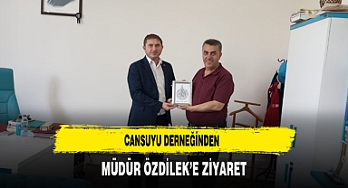 Cansuyu Derneğinden Müdür Özdilek'e Ziyaret