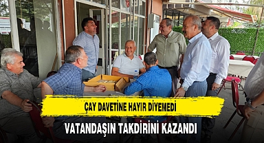Çay Davetine Hayır Diyemedi Vatandaşın Takdirini Kazandı