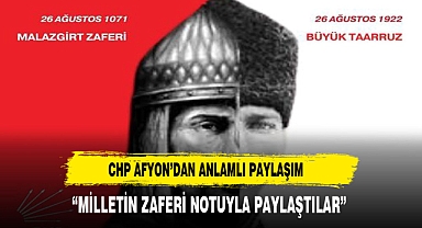 CHP Afyonkarahisar İl Başkanlığı'ndan Anlamlı Paylaşım