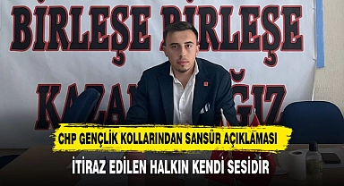 CHP GENÇLİK KOLLARI SANSÜRE TEPKİ GÖSTERDİ