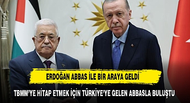Cumhurbaşkanı Erdoğan, Filistin Devlet Başkanı Abbas ile bir araya geldi