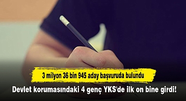 Devlet korumasındaki 4 genç YKS'de ilk on bine girdi
