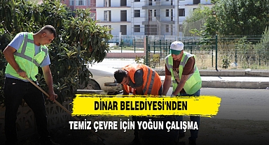 Dinar Belediyesi'nden Temiz Çevre İçin Yoğun Çalışma