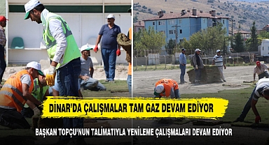 DİNAR BELEDİYESİNİN YÜRÜTTÜĞÜ ÇALIŞMALARDA SONA GELİNDİ
