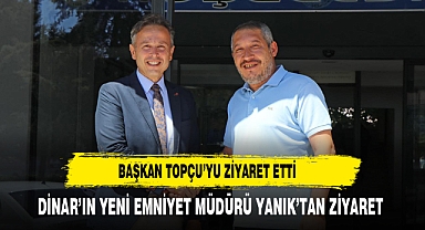 Dinar İlçe Emniyet Müdürü Erdal Yanık’tan Veda Ziyareti