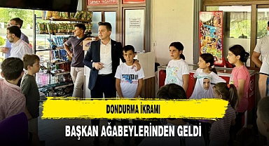 Dondurma İkramı Başkan Ağabeylerinden Geldi