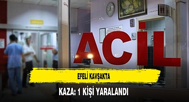 Efeli Kavşakta Kaza: 1 Kişi Yaralandı