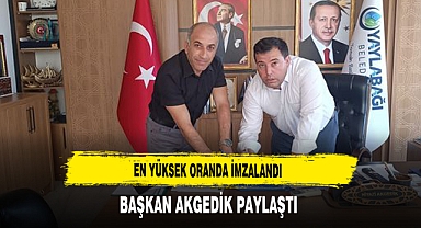 En Yüksek Oranda İmzalandı Başkan Akgedik Paylaştı