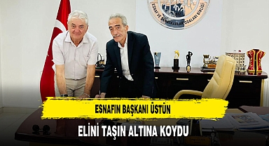 Esnafın Başkanı Üstün Elini Taşın Altına Koydu