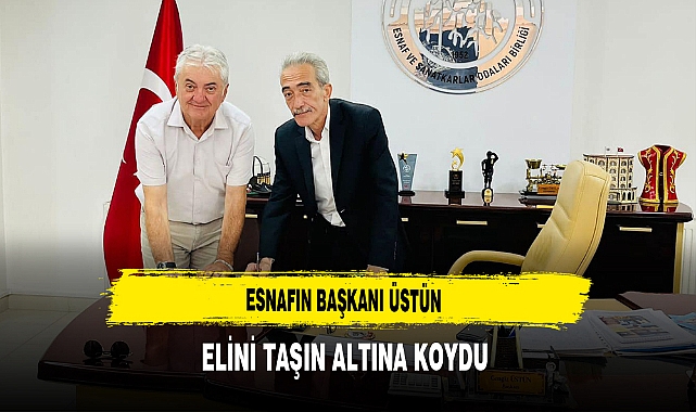 Esnafın Başkanı Üstün Elini Taşın Altına Koydu
