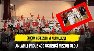 Gençlik Merkezleri ve Müftülükten Anlamlı Proje 400 Öğrenci Mezun Oldu
