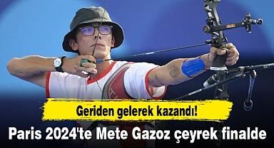 Geriden gelerek kazandı! Paris 2024'te Mete Gazoz çeyrek finalde
