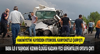 HAKİMİYETİNİ KAYBEDEN OTOMOBİL KAMYONETLE ÇARPIŞTI