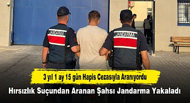 Hırsızlık Suçundan Aranan Şahsı Jandarma Yakaladı