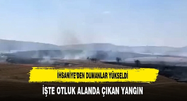 İhsaniye’den Dumanlar Yükseldi İşte Otluk Alanda Çıkan Yangın
