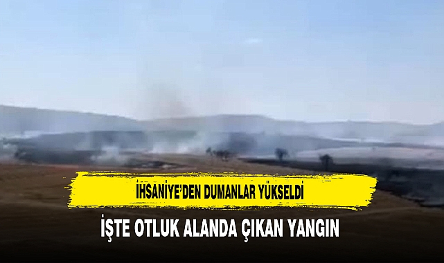 İhsaniye’den Dumanlar Yükseldi İşte Otluk Alanda Çıkan Yangın