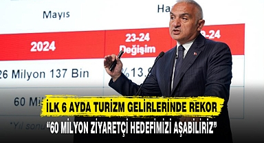 İLK 6 AYDA TURİZM GELİRLERİNDE REKOR