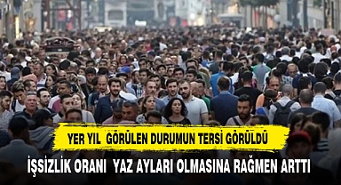 İŞSİZLİK ORANI YAZ AYINDA OLMAMIZA RAĞMEN YÜKSELDİ