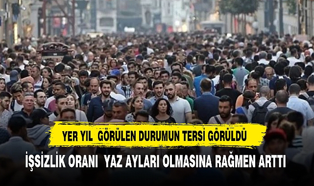 İŞSİZLİK ORANI YAZ AYINDA OLMAMIZA RAĞMEN YÜKSELDİ