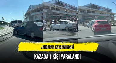 Jandarma Kavşağı'ndaki Kazada 1 Kişi Yaralandı