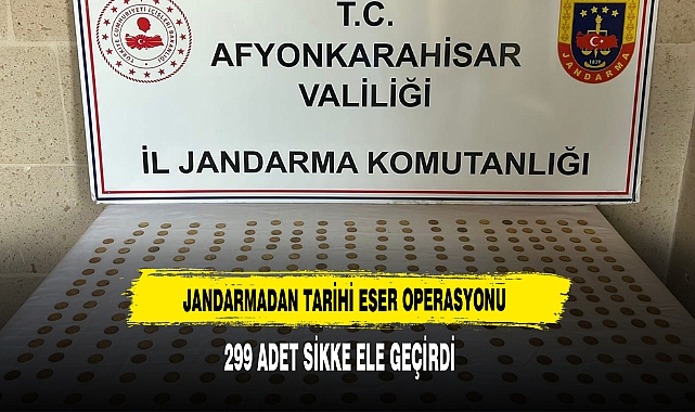 Jandarmadan Tarihi Eser Operasyonu: 299 Adet Sikke Ele Geçirdi