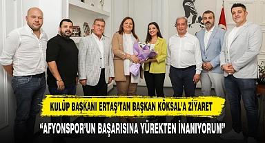 KULÜP BAŞKANI ERTAŞ’TAN BAŞKAN KÖKSAL’A ZİYARET