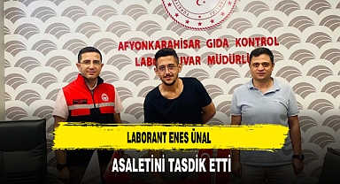 Laborant Enes Ünal Asaletini Tasdik Etti