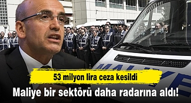 Maliye bir sektörü daha radarına aldı! 53 milyon lira ceza kesildi