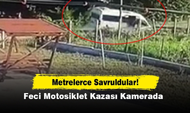 Metrelerce Savruldular!  Feci Motosiklet Kazası Kamerada