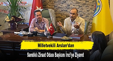 Milletvekili Arslan’dan Sandıklı Ziraat Odası Başkanı İnci’ye Ziyaret