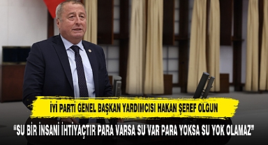 Milletvekili Olgun: “Su Bir İnsani İhtiyaçtır Para Varsa Su Var Para Yoksa Su Yok Olamaz”