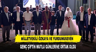 Milletvekili Özkaya Ve Yurdunuseven Genç Çiftin Mutlu Günlerine Ortak Oldu