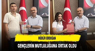 Müdür Erdoğan Gençlerin Mutluluğuna Ortak Oldu