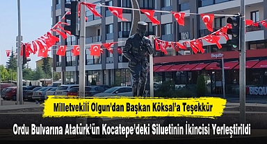 Ali Çetinkaya Bulvarına Atatürk'ün Kocatepe'deki Siluetinin İkincisi Yerleştirildi