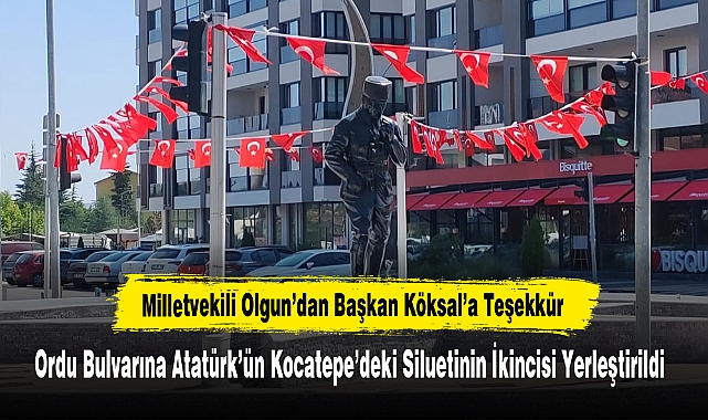 Ali Çetinkaya Bulvarına Atatürk'ün Kocatepe'deki Siluetinin İkincisi Yerleştirildi