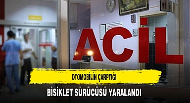 Otomobilin Çarptığı Bisiklet Sürücüsü Yaralandı