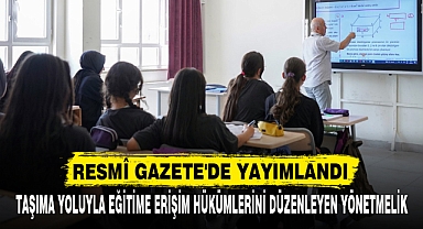 RESMÎ GAZETE'DE YAYIMLANDI