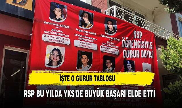 RSP BU YILDA YKS'DE BÜYÜK BAŞARI ELDE ETTİ