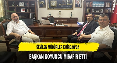 Sevilen Müdürler Emirdağ’da Başkan Koyuncu Misafir Etti