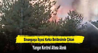 Sinanpaşa İlçesi Kırka Beldesinde Çıkan Yangın Kontrol Altına Alındı