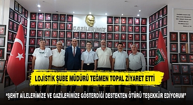 Şube Müdürü J.Tğm Topal’dan Şehitler Derneği’ne Destek Ziyareti