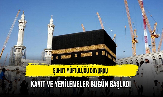 Şuhut Müftülüğü Duyurdu Kayıt ve Yenilemeler Bugün Başladı